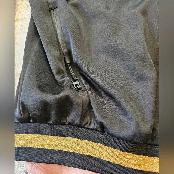 PE Nation Women's Full Zip Black Track Jacket Size XS/Small Vintage Zip Pockets - Picture 9 of 11